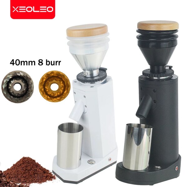 Xeoleo Elektrische Koffiemolen 40 Mm Titanium Burr Metal Bean Hopper Prachtige Kleine Espresso